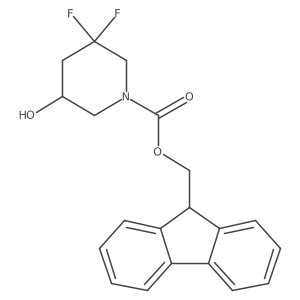 (9H-fluoren-9-yl)methyl 3,3-difluoro-5-hydroxypiperidine-1-carboxylate Structure