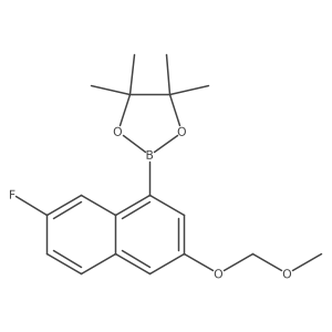2-(7-Fluoro-3-(methoxymethoxy)naphthalen-1-yl)-4,4,5,5-tetramethyl-1,3,2-dioxaborolane结构式