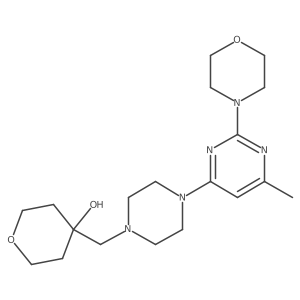 4-({4-[6-Methyl-2-(morpholin-4-yl)pyrimidin-4-yl]piperazin-1-yl}methyl)oxan-4-ol Structure