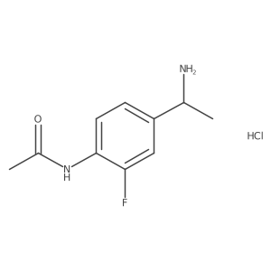 (S)-N-(4-(1-Aminoethyl)-2-fluorophenyl)acetamide hydrochloride Structure