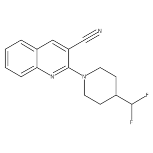 2-[4-(Difluoromethyl)piperidin-1-yl]quinoline-3-carbonitrile Structure