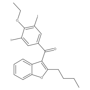 (2-Butyl-3-benzofuranyl)(4-ethoxy-3,5-diiodophenyl)methanone结构式