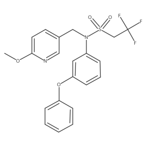 2,2,2-Trifluoro-N-[(6-methoxy-3-pyridinyl)methyl]-N-(3-phenoxyphenyl)-ethanesulfonamide结构式