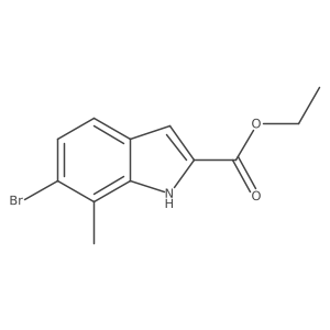 6-Bromo-7-methyl-1h-indole-2-carboxylic acid ethyl ester Structure