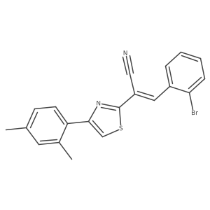 (Z)-3-(2-bromophenyl)-2-(4-(2,4-dimethylphenyl)thiazol-2-yl)acrylonitrile结构式