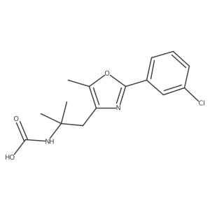 Carbamic acid, [2-[2-(3-chlorophenyl)-5-methyl-4-oxazolyl]-1,1-dimethylethyl]- Structure