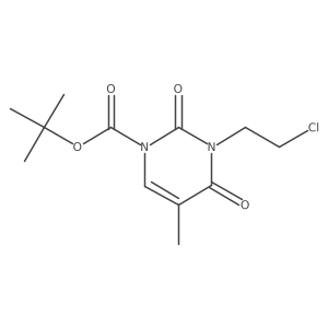 tert-Butyl 3-(2-chloroethyl)-5-methyl-2,4-dioxo-1,2,3,4-tetrahydropyrimidine-1-carboxylate结构式