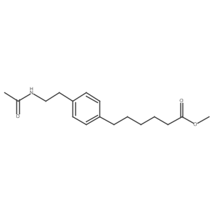 Methyl 4-[2-(acetylamino)ethyl]benzenehexanoate Structure