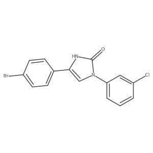 4-(4-bromophenyl)-1-(3-chlorophenyl)-1,3-dihydro-2H-imidazol-2-one结构式