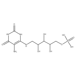 5-amino-6-(5-phospho-D-ribitylamino)uracil Structure