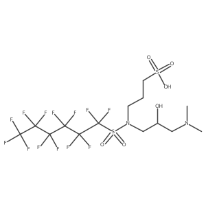 3-[[3-(Dimethylamino)-2-hydroxypropyl][(perfluorohexyl)sulfonyl]amino]-1-propanesulfonic acid结构式