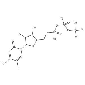 2'-Deoxy-2'-fluoro-5-methylcytidine 5'-triphosphate Structure