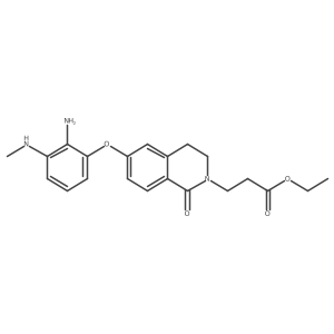 Ethyl 3-(6-(2-amino-3-(methylamino)phenoxy)-3,4-dihydro-1-oxoisoquinolin-2(1h)-yl)propanoate结构式