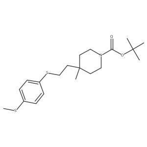 Tert-butyl 4-methyl-4-(2-{[4-(methylthio)phenyl]thio}ethyl)piperidine-1-carboxylate Structure