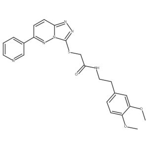 N-(3,4-dimethoxyphenethyl)-2-((6-(pyridin-3-yl)-[1,2,4]triazolo[4,3-b]pyridazin-3-yl)thio)acetamide Structure