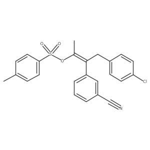 [4-(4-Chlorophenyl)-3-(3-cyanophenyl)but-2-en-2-yl] 4-methylbenzenesulfonate Structure