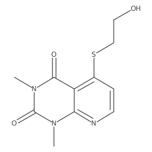 5-((2-hydroxyethyl)thio)-1,3-dimethylpyrido[2,3-d]pyrimidine-2,4(1H,3H)-dione Structure