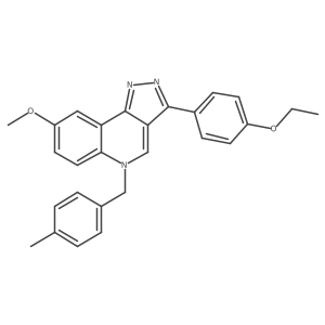 3-(4-ethoxyphenyl)-8-methoxy-5-(4-methylbenzyl)-5H-pyrazolo[4,3-c]quinoline结构式