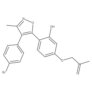 2-[4-(4-Bromophenyl)-3-methyl-1,2-oxazol-5-yl]-5-[(2-methylprop-2-en-1-yl)oxy]phenol结构式