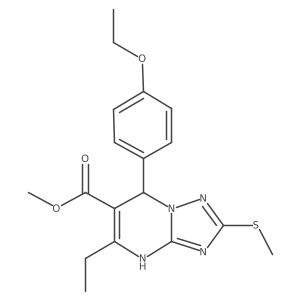 Methyl 7-(4-ethoxyphenyl)-5-ethyl-2-(methylthio)-4,7-dihydro-[1,2,4]triazolo[1,5-a]pyrimidine-6-carboxylate结构式