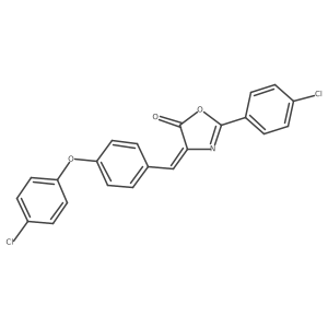 4-[[4-(4-Chlorophenoxy)phenyl]methylene]-2-(4-chlorophenyl)-5(4H)-oxazolone结构式