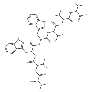 L-Valyl-L-valyl-L-tryptophyl-L-tryptophyl-L-threonyl-L-valyl-L-valine结构式