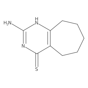 2-Amino-3,5,6,7,8,9-hexahydro-4H-cycloheptapyrimidine-4-thione结构式