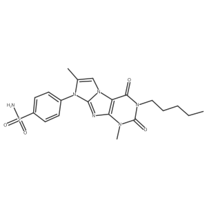 4-(4,7-Dimethyl-1,3-dioxo-2-pentylpurino[7,8-a]imidazol-6-yl)benzenesulfonamide Structure