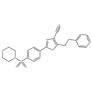 5-(Benzylamino)-2-(4-(morpholinosulfonyl)phenyl)oxazole-4-carbonitrile Structure