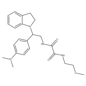 N1-(2-(4-(dimethylamino)phenyl)-2-(indolin-1-yl)ethyl)-N2-(2-methoxyethyl)oxalamide结构式