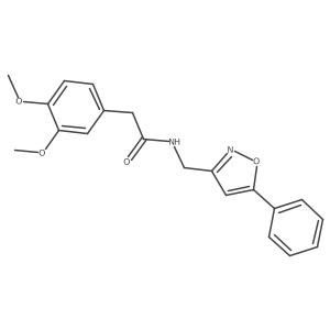 2-(3,4-dimethoxyphenyl)-N-((5-phenylisoxazol-3-yl)methyl)acetamide结构式