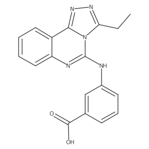 3-[(3-Ethyl-[1,2,4]triazolo[4,3-c]quinazolin-5-yl)amino]benzoic acid结构式
