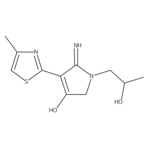 1-(2-hydroxypropyl)-5-imino-4-(4-methyl-1,3-thiazol-2-yl)-2,5-dihydro-1H-pyrrol-3-ol结构式