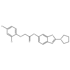 2-(Pyrrolidin-1-yl)benzo[d]thiazol-6-yl 2-(2,4-dichlorophenoxy)acetate Structure