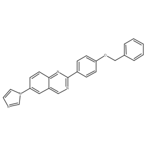 6-Imidazol-1-yl-2-(4-phenylmethoxyphenyl)quinazoline结构式