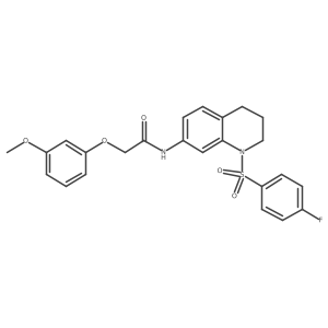 N-(1-((4-fluorophenyl)sulfonyl)-1,2,3,4-tetrahydroquinolin-7-yl)-2-(3-methoxyphenoxy)acetamide Structure