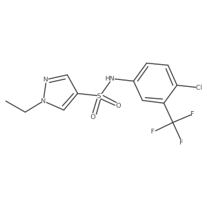 N-[4-chloro-3-(trifluoromethyl)phenyl]-1-ethyl-1H-pyrazole-4-sulfonamide Structure