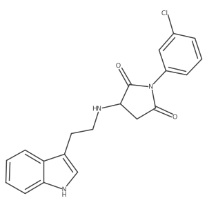 1-(3-chlorophenyl)-3-{[2-(1H-indol-3-yl)ethyl]amino}pyrrolidine-2,5-dione Structure