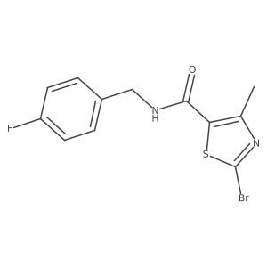 2-Bromo-N-(4-fluorobenzyl)-4-methylthiazole-5-carboxamide结构式