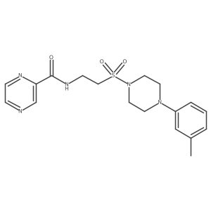 N-(2-{[4-(3-methylphenyl)piperazin-1-yl]sulfonyl}ethyl)pyrazine-2-carboxamide结构式