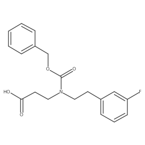 3-(((Benzyloxy)carbonyl)(3-fluorophenethyl)amino)propanoic acid结构式
