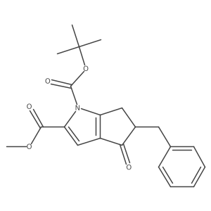 1-tert-butyl 2-methyl 5-benzyl-4-oxo-5,6-dihydrocyclopenta[b]pyrrole-1,2(4H)-dicarboxylate Structure