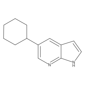5-cyclohexyl-1H-pyrrolo[2,3-b]pyridine结构式