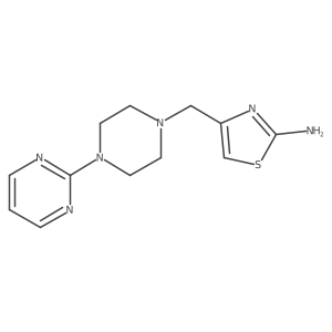 4-{[4-(Pyrimidin-2-yl)piperazin-1-yl]methyl}-1,3-thiazol-2-amine结构式
