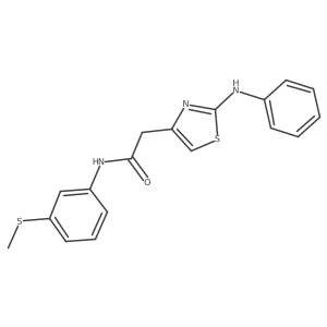 CSc1cccc(NC(=O)Cc2csc(Nc3ccccc3)n2)c1结构式