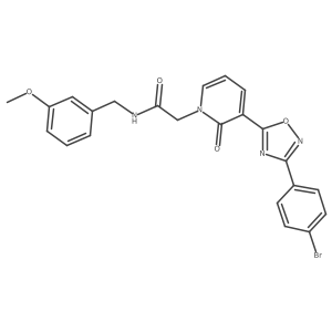 2-[3-[3-(4-bromophenyl)-1,2,4-oxadiazol-5-yl]-2-oxopyridin-1(2H)-yl]-N-(3-methoxybenzyl)acetamide Structure