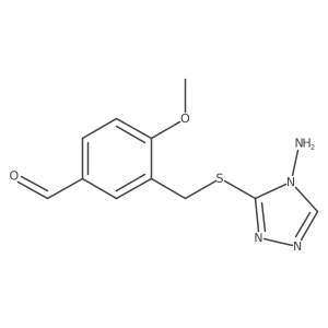 3-{[(4-amino-4H-1,2,4-triazol-3-yl)thio]methyl}-4-methoxybenzaldehyde Structure
