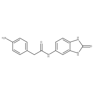 2-(4-aminophenyl)-N-(2-oxo-1,3-dihydrobenzimidazol-5-yl)acetamide结构式