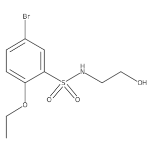 5-bromo-2-ethoxy-N-(2-hydroxyethyl)benzenesulfonamide结构式