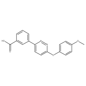 3-[6-(4-Methoxyphenoxy)pyridazin-3-yl]benzoic acid结构式